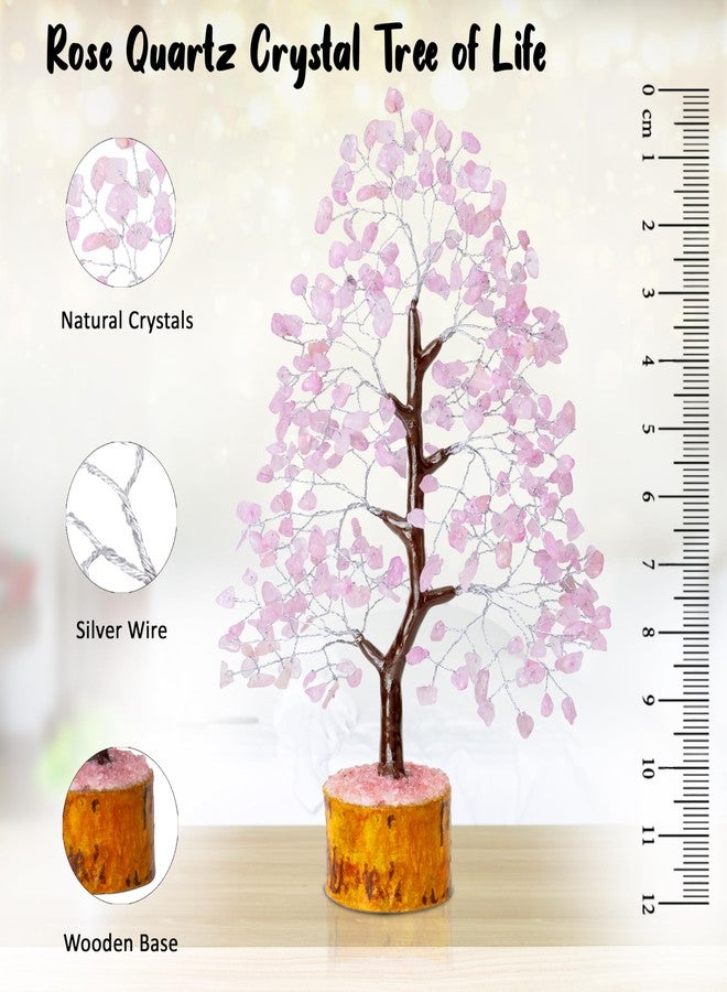 ZAICUS Rose Quartz Crystal Gemstone Tree for Love & Harmony - Home Décor Showpiece for Living Room - Birthday, Marriage Gift Item for Home Decoration - Image 2